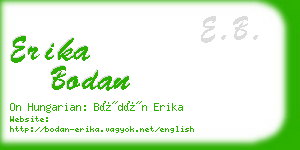 erika bodan business card